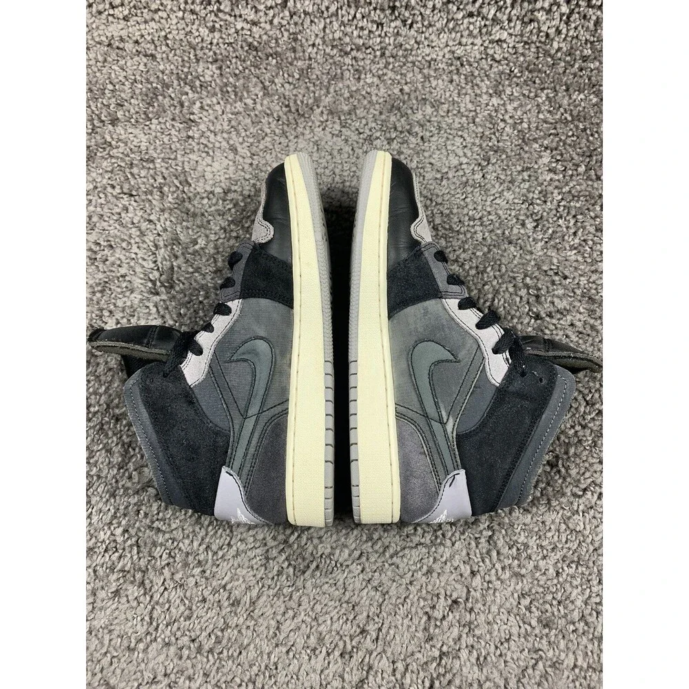 NIKE AIR JORDAN 1 MID (GS) BLACK-GRAPHITE-GREY SZ 6Y-WOMENS SZ 7.5 [DV0438-001]
